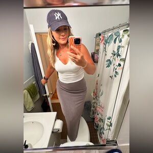 Princess Polly gray maxi skirt